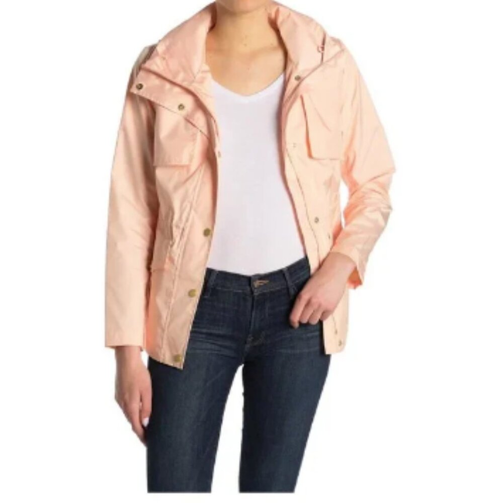 Cole Haan  Apricot Water Repellent Hooded Package Parka Size Large
